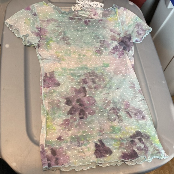 Free People Intimately On The Dot Baby Tee - Picture 1 of 5